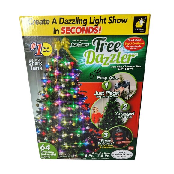 Star Shower Tree Dazzler LED Light Show by BulbHead 16 Colors & Patterns - Picture 4 of 8